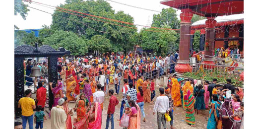 70 से 75 हजार शिव भक्तों ने किया अशोक धाम में जलाभिषेक